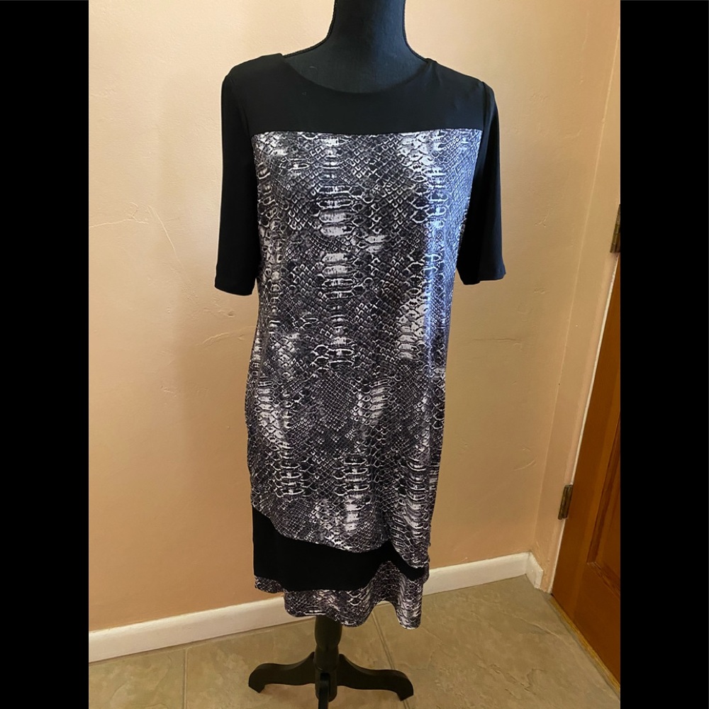 Peter Nygard Petite Snake Print Dress
